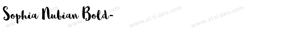 Sophia Nubian Bold字体转换